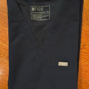 FIGS Women's Navy Catarina One-Pocket Scrub Top, XXL